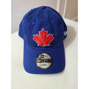 NWT Toronto Blue Jays New Era Core Fit 49FORTY Fitted Hat Cap Maple Leaf LARGE